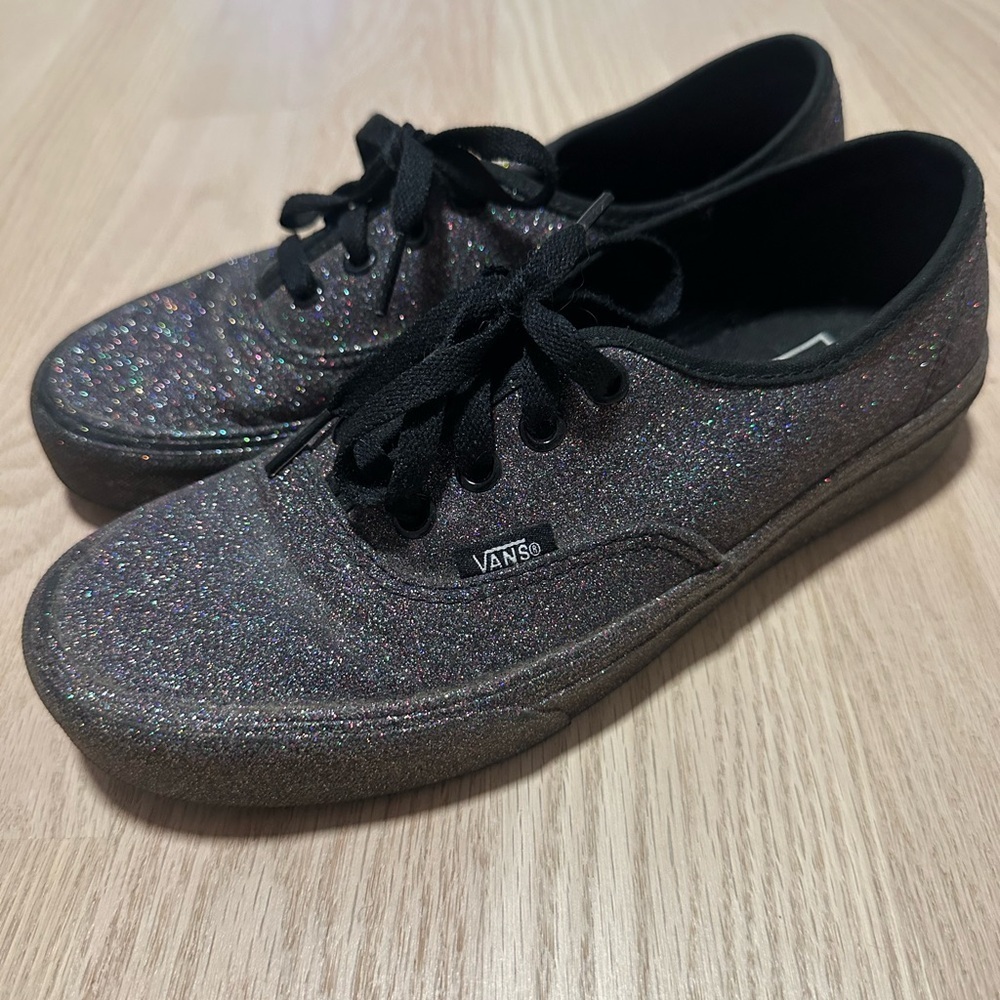 Dark gray glitter vans size 7 (women’s)